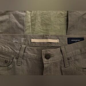 NWOT Men’s Banana Republic Olive Slim Fit Trousers